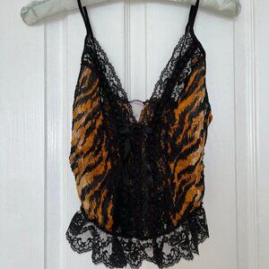 Fredrick's of Hollywood - Vintage 90's Tiger Print Camisole & Panties SM
